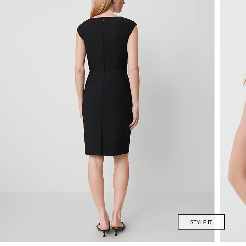 Ann Taylor The Scoop Neck Dress in Bi-Stretch Size 0 P NWT - Picture 5 of 8
